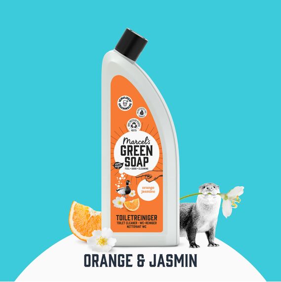 Marcel's Green Soap WC-Reiniger Orange & Jasmin – Toilettenreiniger ohne Chlor/Bleichmittel – entkalkend, gegen Urinstein – vegan & 98% biologisch abbaubar – 750 ml