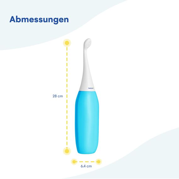 Happy Po Po Dusche 2.0 Tragbares Intimdusche Bidet, Leicht, Kompakt, Ideal für Unterwegs - Ersetzt Feuchttücher und Dusch-WC - 22x6,8x5,5 cm - Hellblau