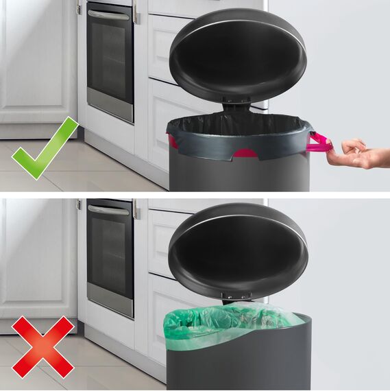 Swirl Reißfest & Dicht Fixierband Müllbeutel 60 l (4 x 10 Beutel), tropfsichere Müllsäcke für den Hausmüll, reißfeste Mülltüten für sicheren Halt am Mülleimer