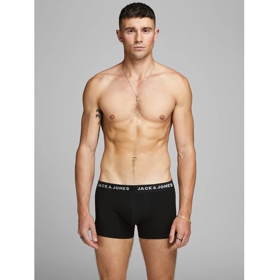 JACK & JONES Herren JACBELMO Trunks 7 Pack, Black/Logo Weiß/C, XXL