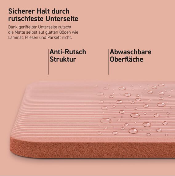 MSPORTS Gymnastikmatte Premium inkl. Tragegurt + Übungsposter + Workout App I Hautfreundliche Fitnessmatte 190 x 100 x 1,5 cm - Pumpkin Orange - Phthalatfreie Yogamatte