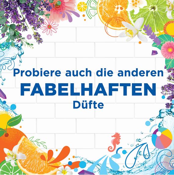 WC-Ente Frische-Siegel Nachfüller, körbchenloser WC-Reiniger, WC Duft, Ocean Wave, 3 x 2 Nachfüller (6 Stück)