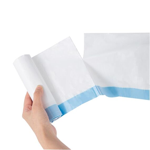 RMAN 90 Stück Mülltüten mit Tragegriff Selbstreinigende Katzentoilette Müllbeutel Katzentoilettenbeutel mit Zugbändern Langlebige Reißfest Flüssigkeitsdicht - 6 Rollen