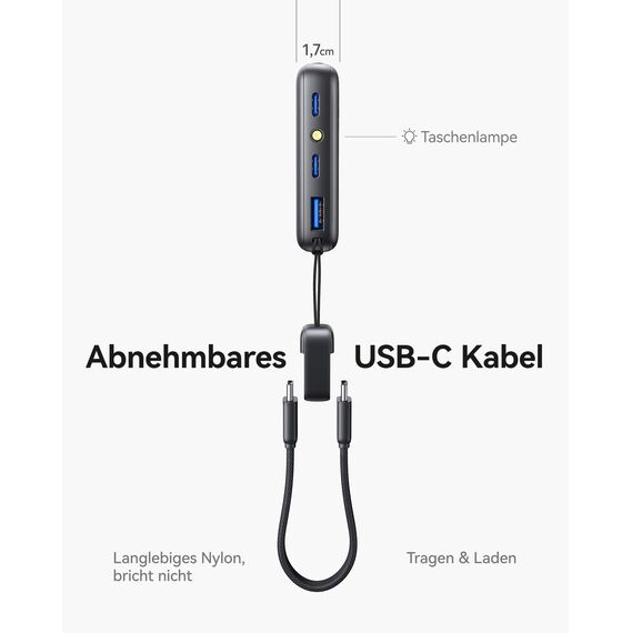 INIU Power Bank, 45W 10000mAh Powerbank Leichteste und Klein Aber Stark (USB C In & Out), PD3.0 Externe Handyakkus with Flashlight, Kompatibel mit iPhone 17 16 15 Pro Max Mini Samsung S24 S23, iPad