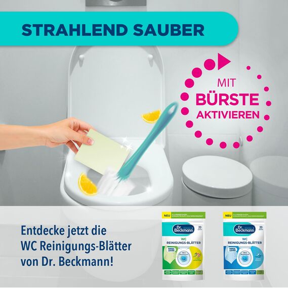 Dr. Beckmann WC Reinigungs-Blätter CITRUS SENSATION | 20 Blätter