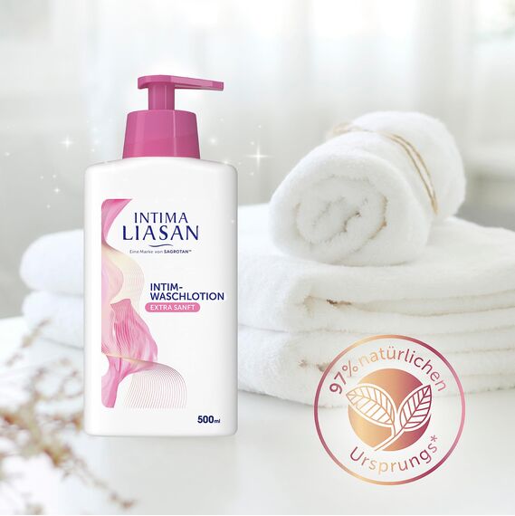 Intima Liasan by Sagrotan Intim-Waschlotion EXTRA SANFT – Milde Intim-Pflege für empfindliche Haut – Ohne Alkohol, Seife und Farbstoffe – 1 x 500 ml