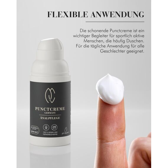 HERRENCREME Punctcreme Analpflege 30 ml I Pflegecreme für empfindlichen Analbereich I Analcreme für Männer & Frauen I Intimpflege vom Facharzt entwickelt I vegan & dermatologisch getestet