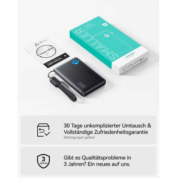 INIU Power Bank, 45W 10000mAh Powerbank Leichteste und Klein Aber Stark (USB C In & Out), PD3.0 Externe Handyakkus with Flashlight, Kompatibel mit iPhone 17 16 15 Pro Max Mini Samsung S24 S23, iPad