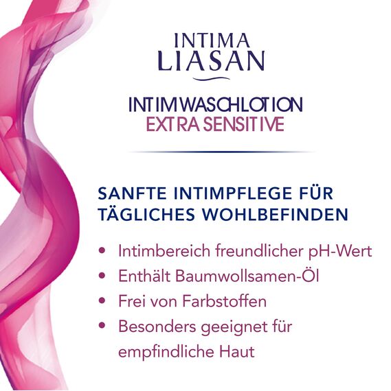 Intima Liasan by Sagrotan Intim-Waschlotion EXTRA SANFT – Milde Intim-Pflege für empfindliche Haut – Ohne Alkohol, Seife und Farbstoffe – 1 x 500 ml