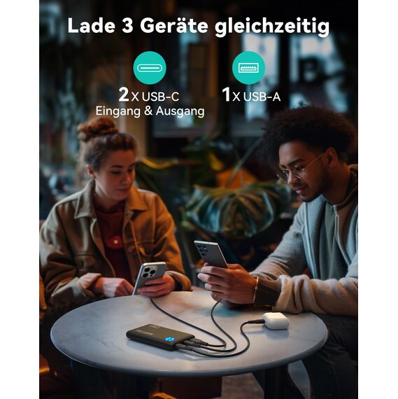 INIU Power Bank, 45W 10000mAh Powerbank Leichteste und Klein Aber Stark (USB C In & Out), PD3.0 Externe Handyakkus with Flashlight, Kompatibel mit iPhone 17 16 15 Pro Max Mini Samsung S24 S23, iPad