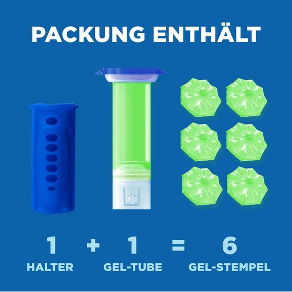 WC-Ente Frische-Siegel Starter-Set (inkl. 1 Nachfüller), körbchenloser WC-Reiniger, Limone Duft, 36 ml