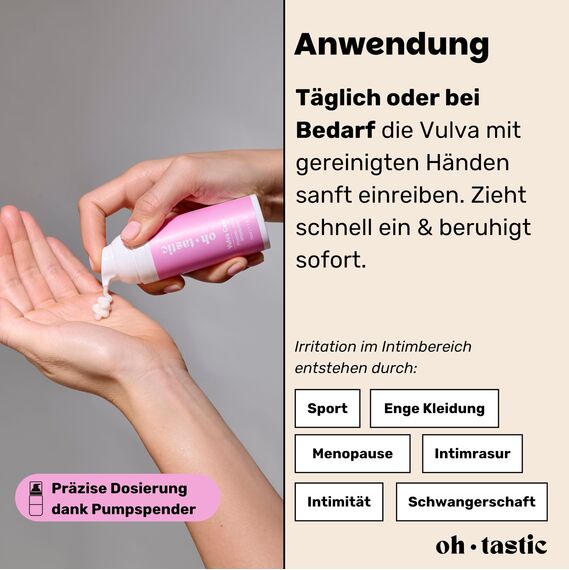 Natürliche Vaginal Creme gegen Scheidentrockenheit, Juckreiz & Irritationen im Intimbereich - Beruhigende Feuchtcreme mit Milchsäure & pH-Wert angepasst, Intimpflege Damen Wundcreme (50ml)
