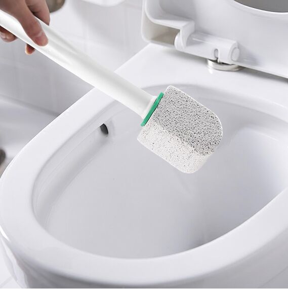 Bimsstein Toilettenreiniger, 6 Stück Bimsstein Toilette mit 1 Griff, Bimsstein für Toilette, Badezimmer, Küche, Pools, zur Entfernung von hartnäckigen Flecken