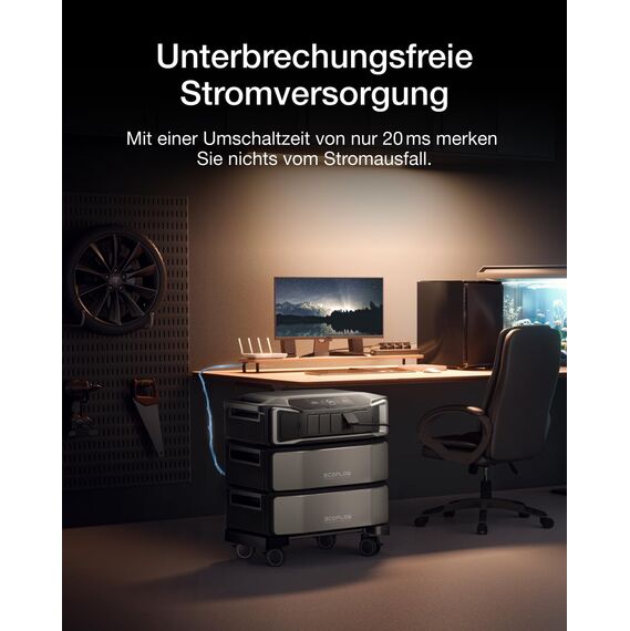 EcoFlow DELTA Pro Ultra Powerstation 12kWh, DELTA Pro Ultra mit Zusatzakku, 6 900 W AC-Ausgang, erweiterbar auf 30 kWh, LFP-Batterie, App-Überwachung, Solargenerator für Zuhause, Notfälle, Wohnmobile