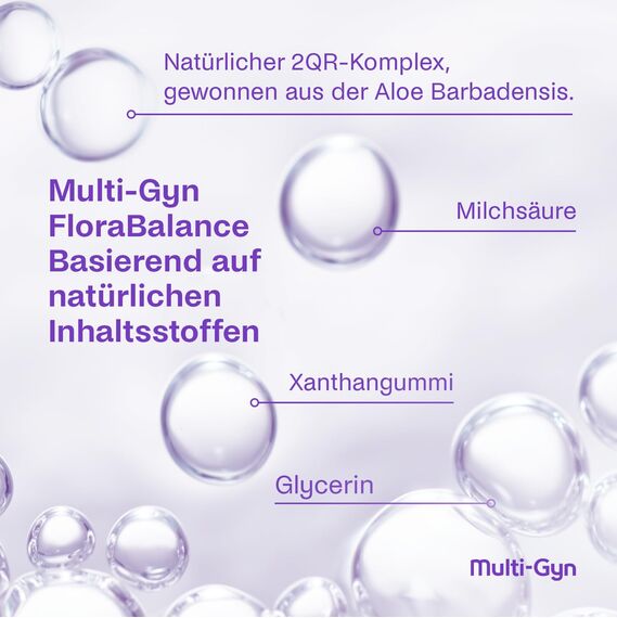 Multi-Gyn FloraBalance - Vaginalgel mit Milchsäure - Wiederherstellung, Stärkung & Schutz der Intimflora* - Optimiert den vaginalen pH-Wert - klinisch erwiesen - 50ml