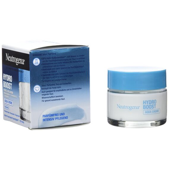 Neutrogena Hydro Boost Gesichtscreme Aqua mit Hyaluron ölfrei und parfümfrei für trockene Haut, 50 ml (Packung mit 2)
