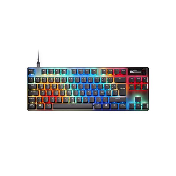 SteelSeries Apex Pro TKL Gen 3 - HyperMagnetic Gaming Tastatur - OmniPoint 3.0 Switches - Anpassbares Ansprechverhalten - Rapid Trigger - Rapid Tap/SOCD - OLED - PBT-Keycaps - USB-C - DE Layout QWERTZ