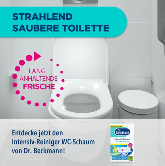 Dr. Beckmann Intensiv - Reiniger Wc-Schaum | Selbstaktivierender Schaum 3x 100 g | Floral Fresh
