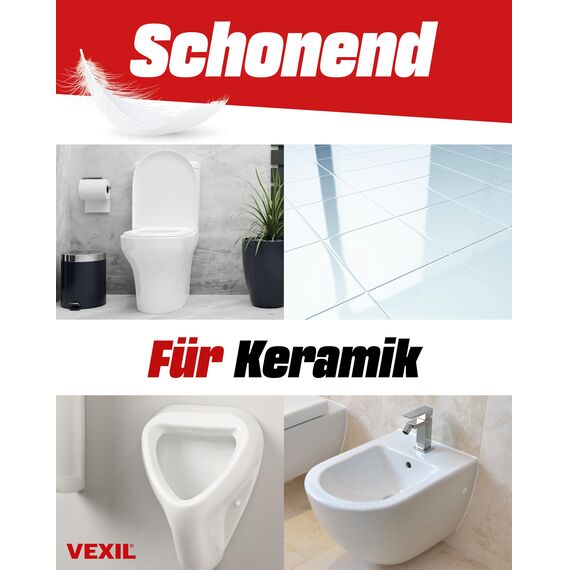 VEXIL® Urinsteinentferner EXTRA STARK - 1000 ml - entfernt mühelos hartnäckigen Urin- & Kalkstein - Profi WC-Reiniger - biologisch abbaubar - Urinsteinlöser Made in Germany