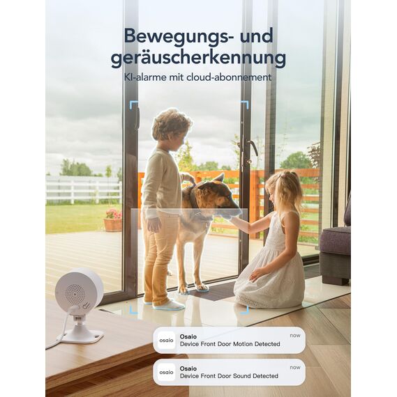 GNCC 4-Pack GC3 überwachungskamera Innen mit Nachtsicht, 1080P HD WLAN Indoor Kamera, Zwei-Wege-Audio, PIR Bewegungserkennung, mit Alexa & Google Home, 2.4Ghz WiFi, Cloud-Abonnement & SD Speicher