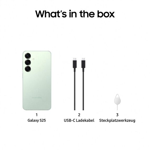 Samsung Galaxy S25 AI Smartphone mit Galaxy AI, Ohne Vertrag, Handy mit Android, 12 GB RAM, 256 GB Speicher, 50-MP-Kamera, Mint, 3 Jahre Herstellergarantie [Exklusiv auf Amazon]