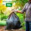 KITBEST 50L Recycling Müllbeutel Müllsäcke (40 Beutel), Starke Mülltüten Abfallbeutel Mülleimerbeutel, Passend für 30-50L Haus- und Gartenabfalleimer, Schwarze, reißfest und wasserdicht (60×80cm)