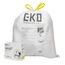 EKO Müllbeutel Größe C (10L- 15L), extra starke Müllsäcke mit Zugband für Küche und Bad, 80 Beutel, 1 Packung, weiß, Geeignet für Mülleimer mit 10L, 12L, 15L