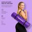 MSPORTS Gymnastikmatte Premium inkl. Tragegurt + Übungsposter + Workout App I Hautfreundliche Fitnessmatte 190 x 60 x 1,5 cm - Violett - Phthalatfreie Yogamatte