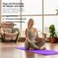 MSPORTS Gymnastikmatte Premium inkl. Tragegurt + Übungsposter + Workout App I Hautfreundliche Fitnessmatte 190 x 60 x 1,5 cm - Violett - Phthalatfreie Yogamatte