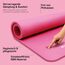 MSPORTS Gymnastikmatte Premium inkl. Tragegurt + Übungsposter + Workout App I Hautfreundliche Fitnessmatte 190 x 80 x 1,5 cm - Pastellpink - Phthalatfreie Yogamatte
