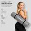 MSPORTS Gymnastikmatte Premium inkl. Tragegurt + Übungsposter + Workout App I Hautfreundliche Fitnessmatte 190 x 60 x 1,0 cm - Anthrazit - Phthalatfreie Yogamatte
