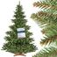 FairyTrees Weihnachtsbaum künstlich 220cm NORDMANNTANNE mit Christbaum Holzständer | TESTSIEGER Tannenbaum künstlich mit grünem Stamm | Made in EU
